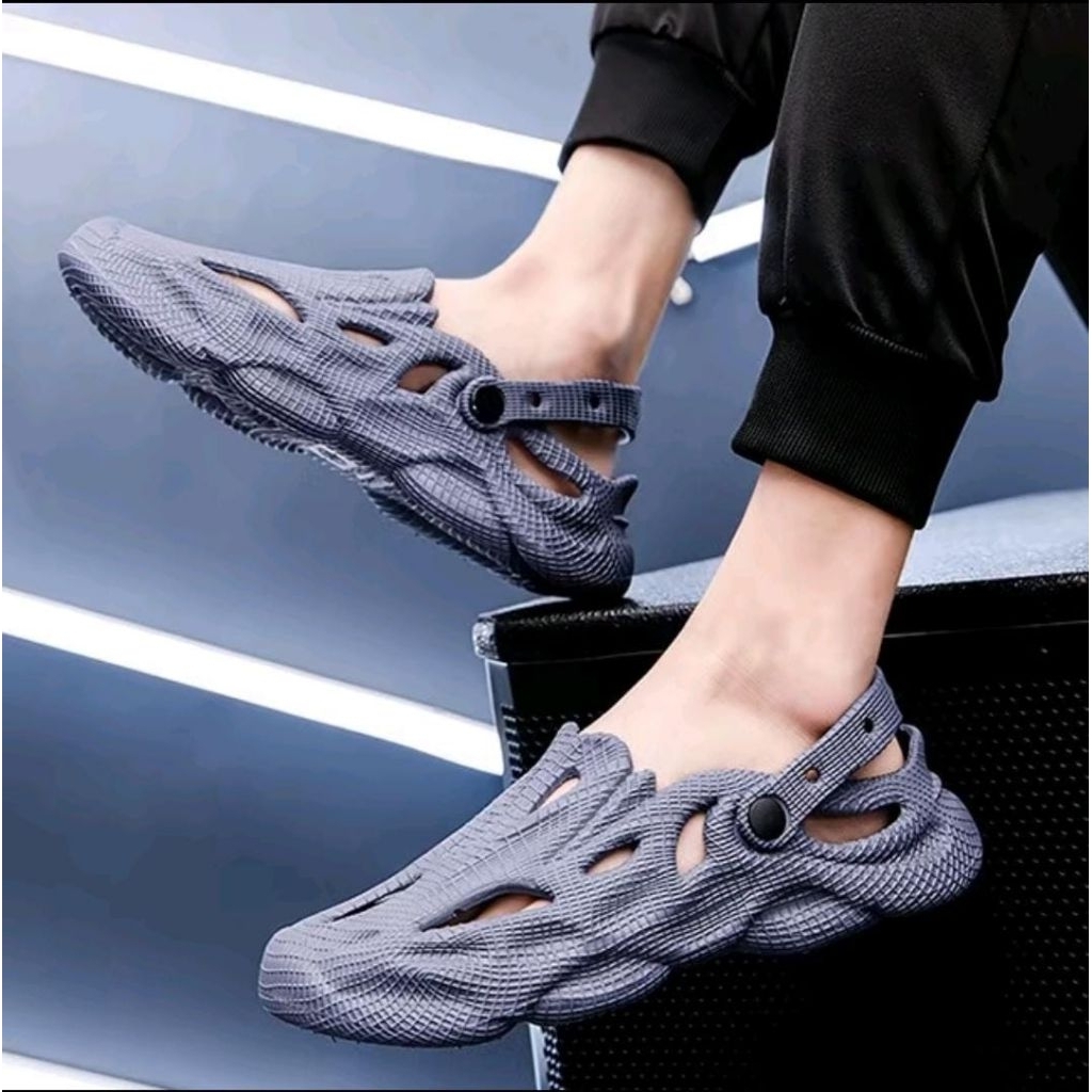 Sepatu Sandal Slop Pria DRAGON Sandal Pria Terbaru Kekinian Bahan full karet eva size 39-44