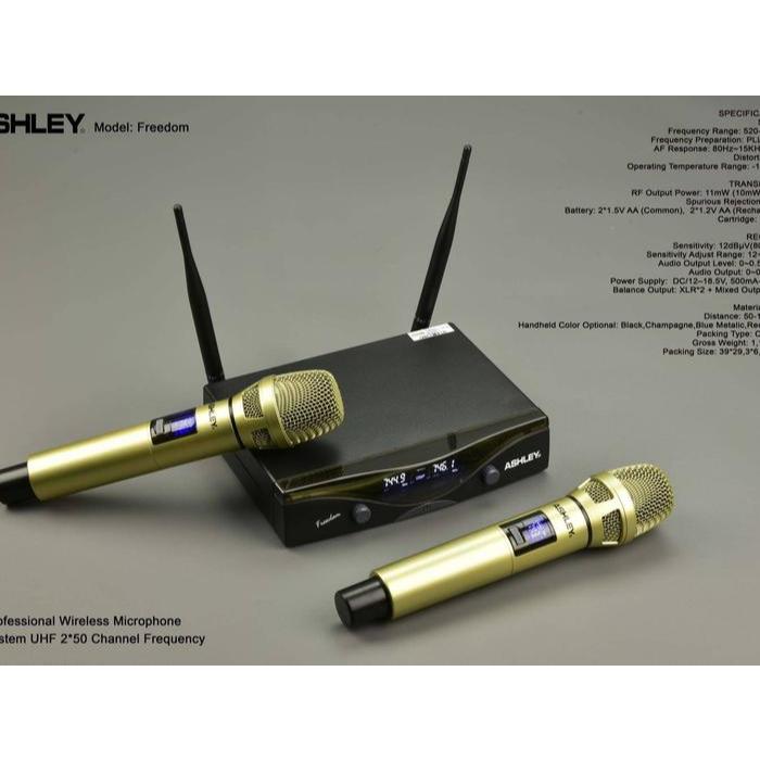 FREEDOM MIC WIRELESS ASHLEY ORIGINAL / MIC WIRELESS 2 PEGANG / FREEDOM ASHLEY