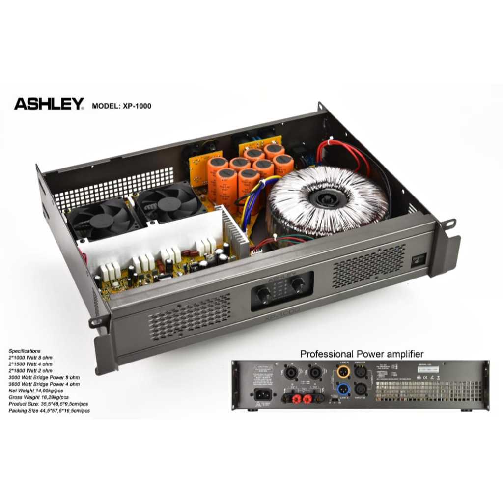 XP-1000 POWER AMPLIFIER CLASS H ASHLEY ORIGINAL / POWER AMPLIFIER CLASS H / XP1000 ASHLEY