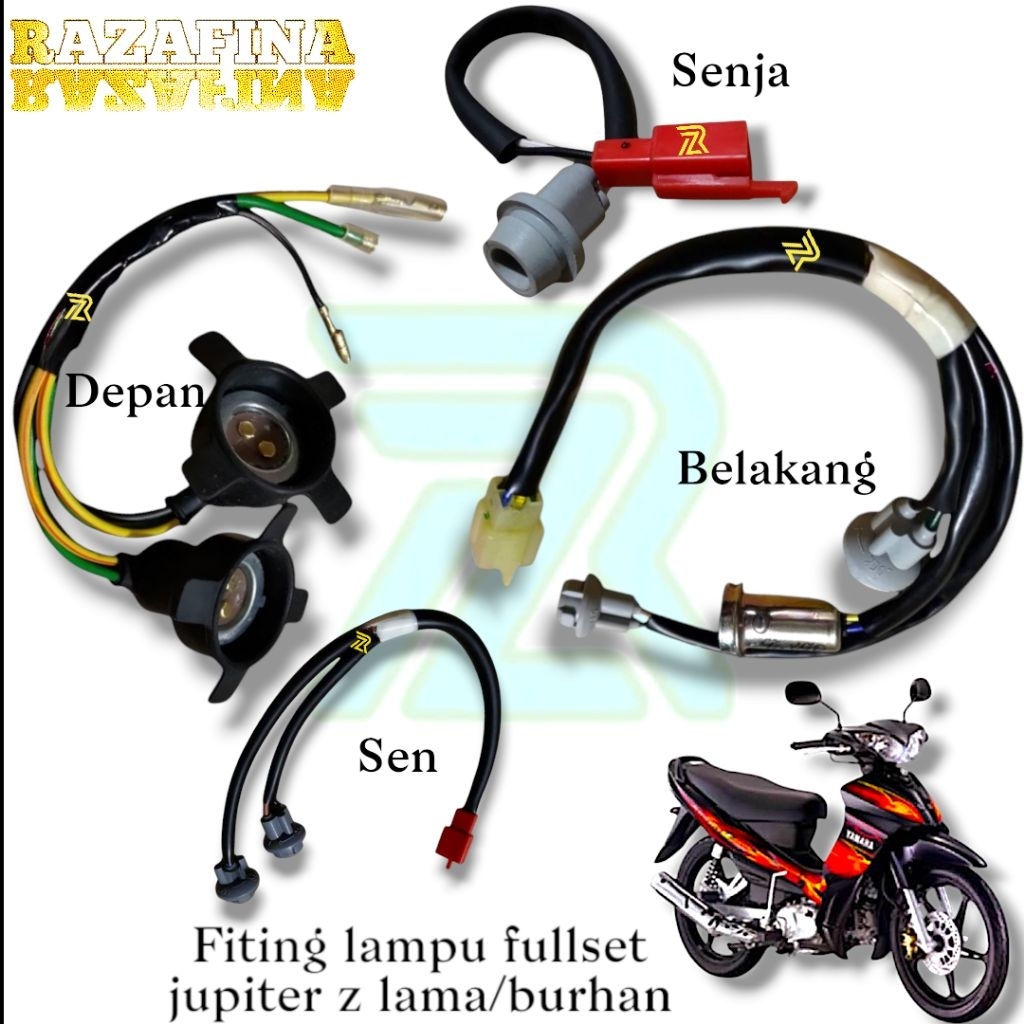 Fullset Fiting Lampu Jupiter Z Burhan Depan Belakang  Sein Senja Soket Lampu Set Yamaha Jupiter Z Bu