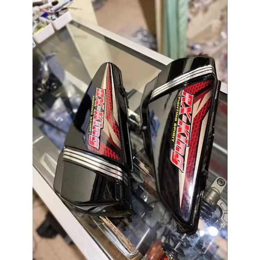 Cover Box Aki Tutup Aki RX King 2005 Warna Hitam Lis Crom