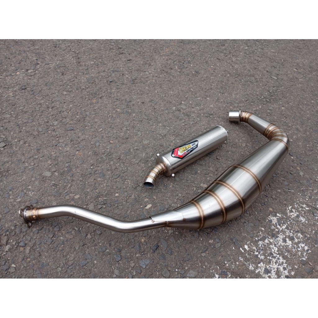 Knalpot cobra leher L satria hiu - satria lumba - rk cool
