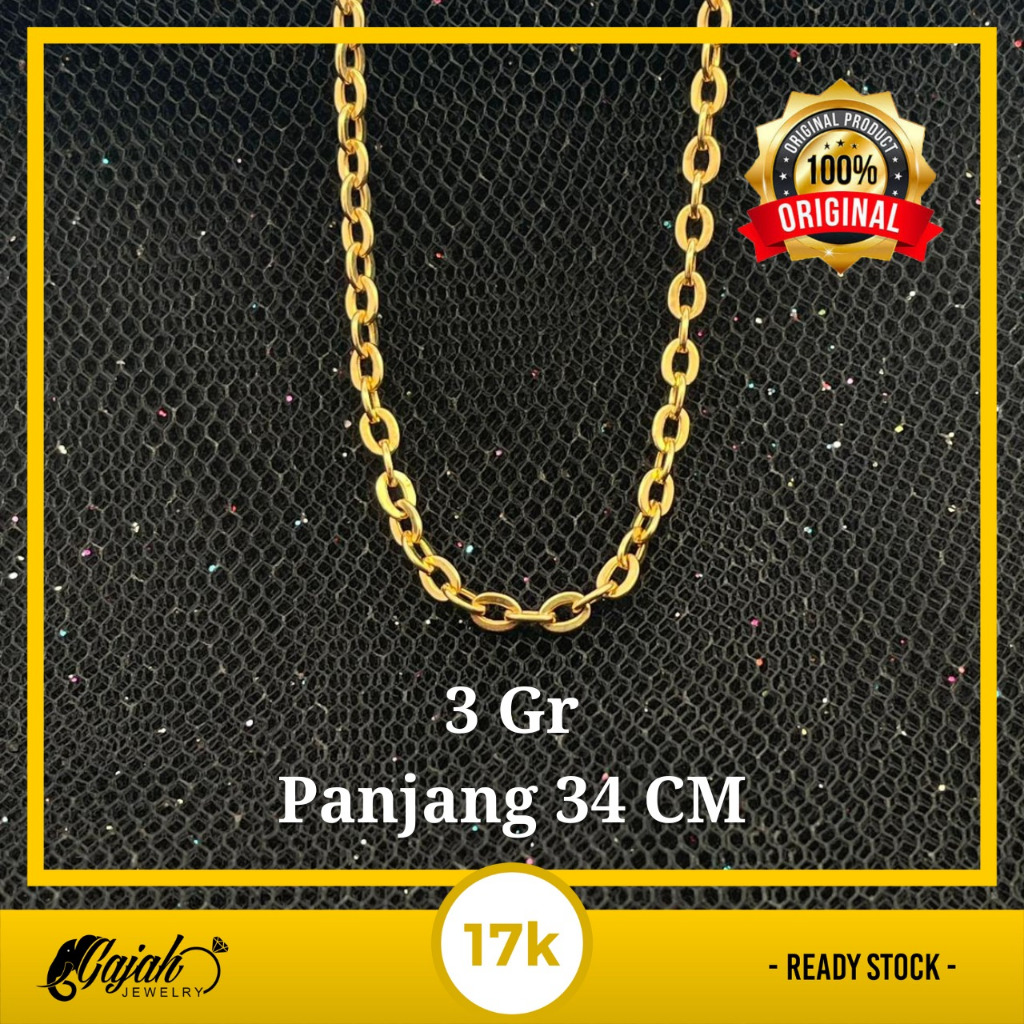 Kalung HITS Emas 17K 3 Gram Toko Emas Gajah Online Salatiga 3067
