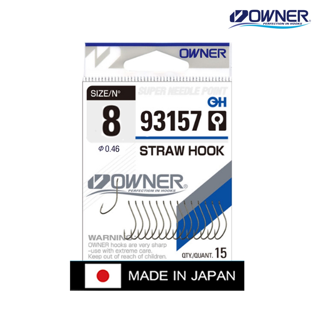OWNER STRAW HOOK 93157 Super Needle Point | Kail Tajam Anti Karat untuk Ikan Nila, Mujair, Wader & M