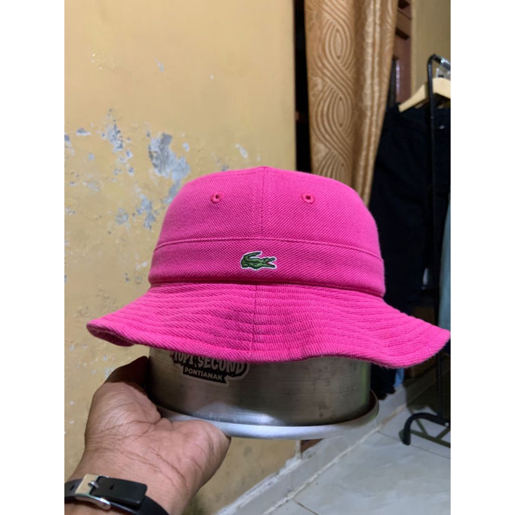 TOPI BUCKET LACOSTE SECOND/TOPI BEKAS/TOPI LELONG