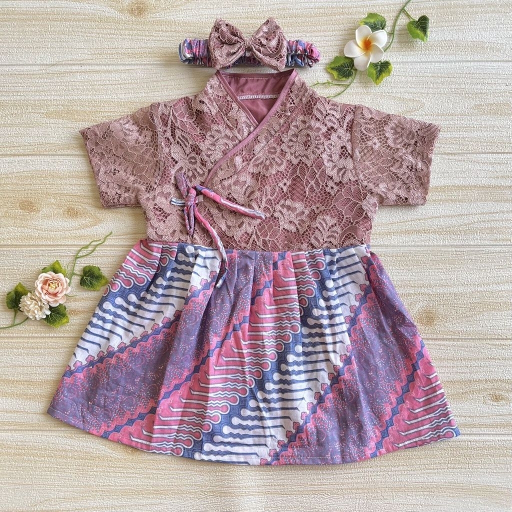 Hanbok Bayi / Hanbok Batik Anak / Hanbok Brokat warna ROSEGOLD