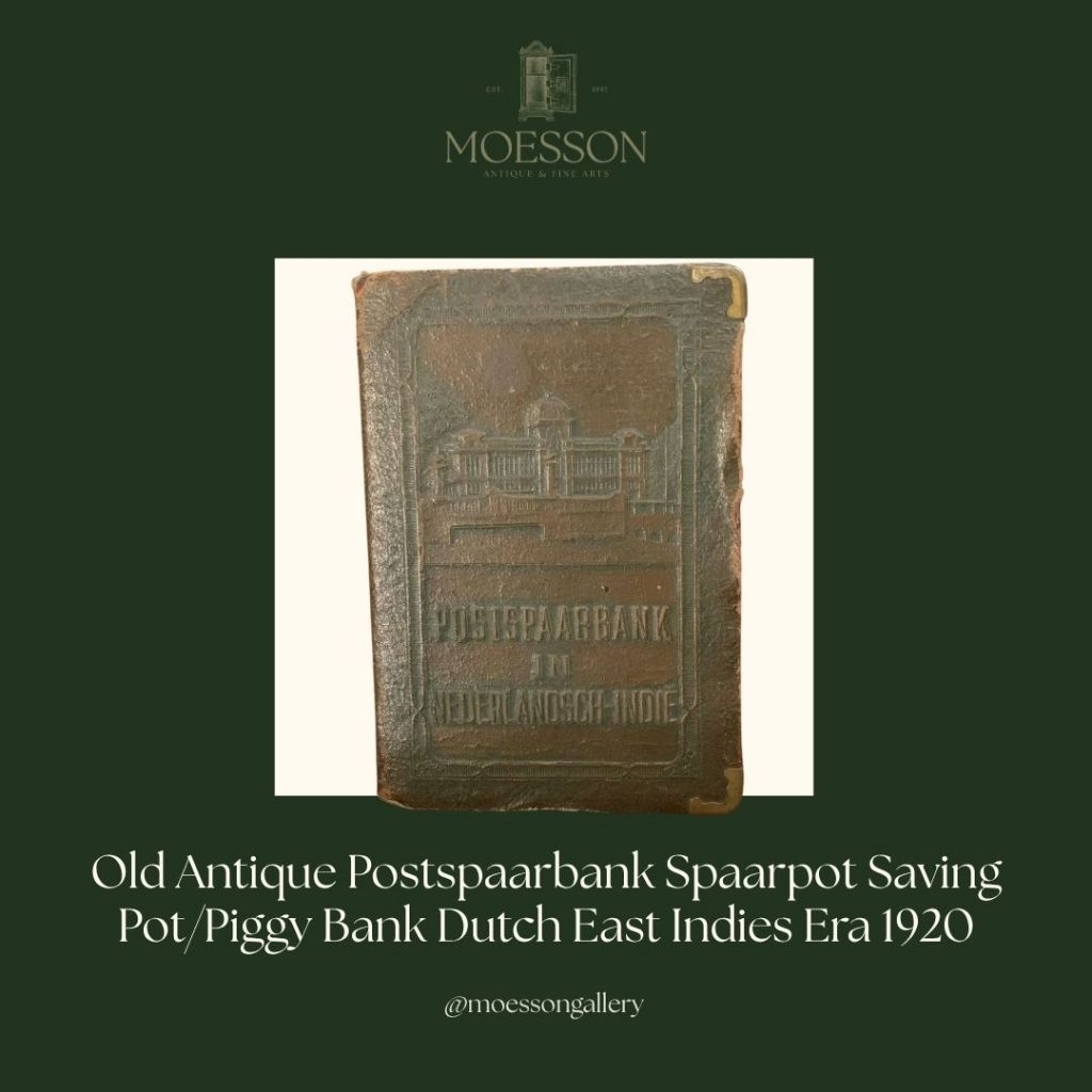 Tempat Penyimpanan Uang / Koin Celengan Postpaarbank Era Hindia Belanda 1920 Antik Jadul Tua