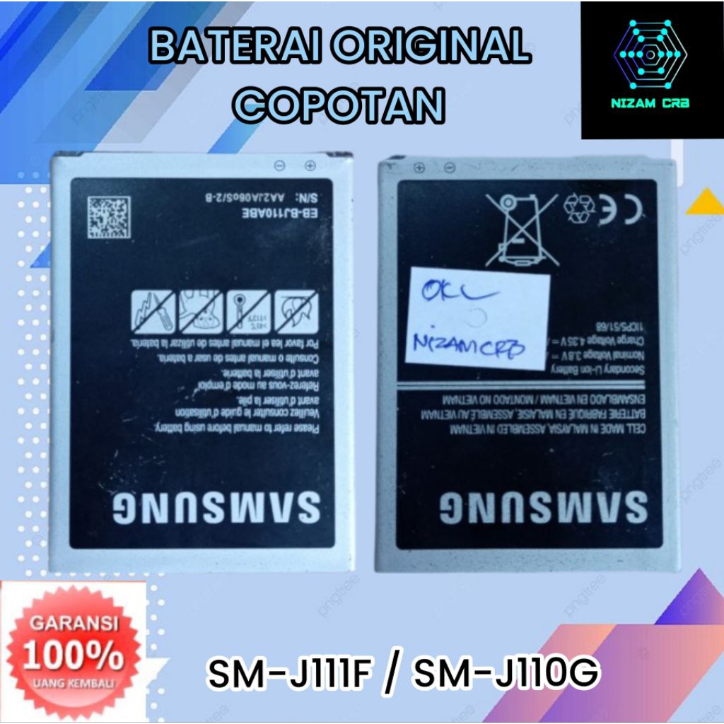 Baterai Battery Batre SAMSUNG J1 Ace J111F J110G Original Copotan Bergaransi