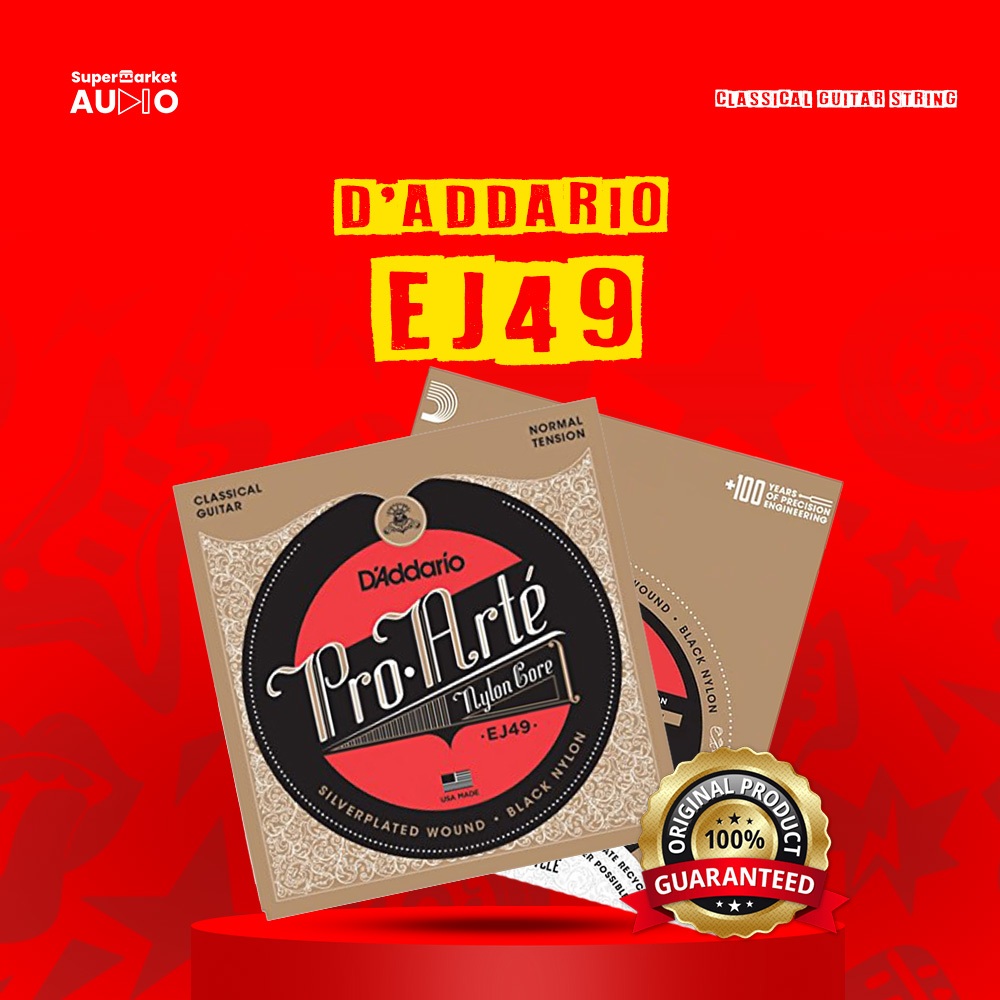 Senar Gitar Klasik Daddario EJ49 Dadario EJ 49 Classic Nylon Guitar D'Addario Original