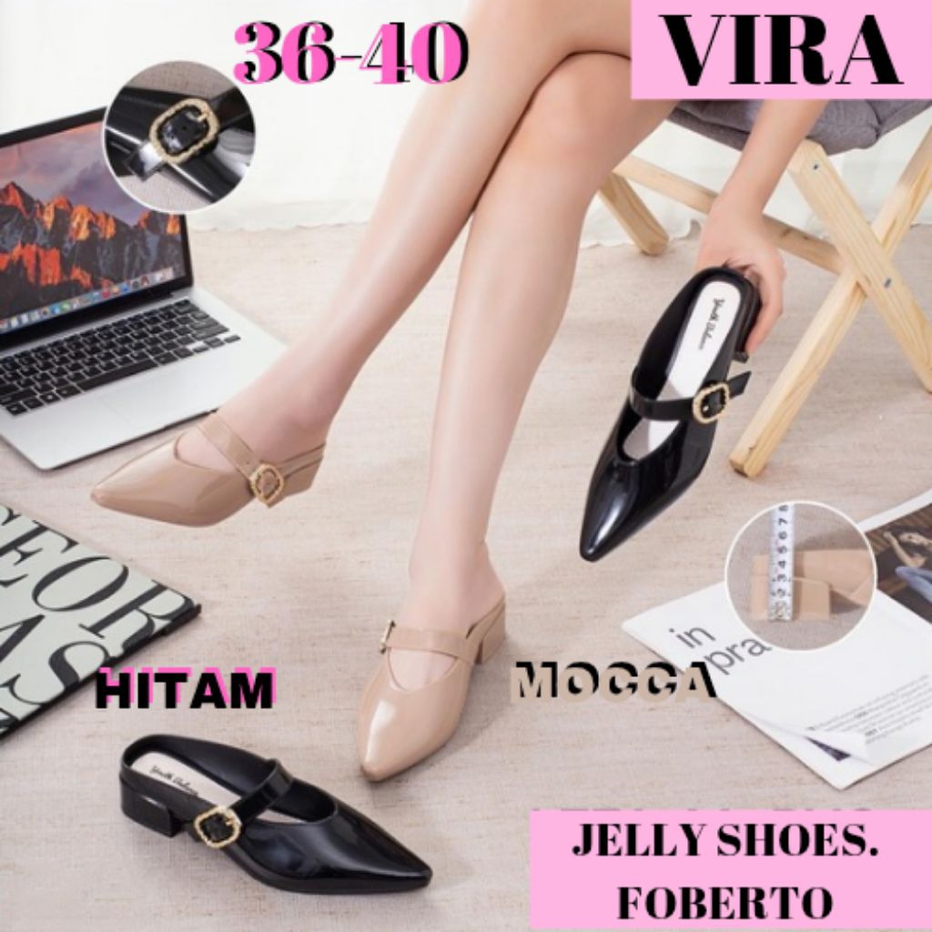 (COD) SLOP SENDAL SEPATU JELLY JELLYSHOES PANSUS TALI GASPER GLOSSY CEWE CEWEK WANITA IMPOR IMPORT