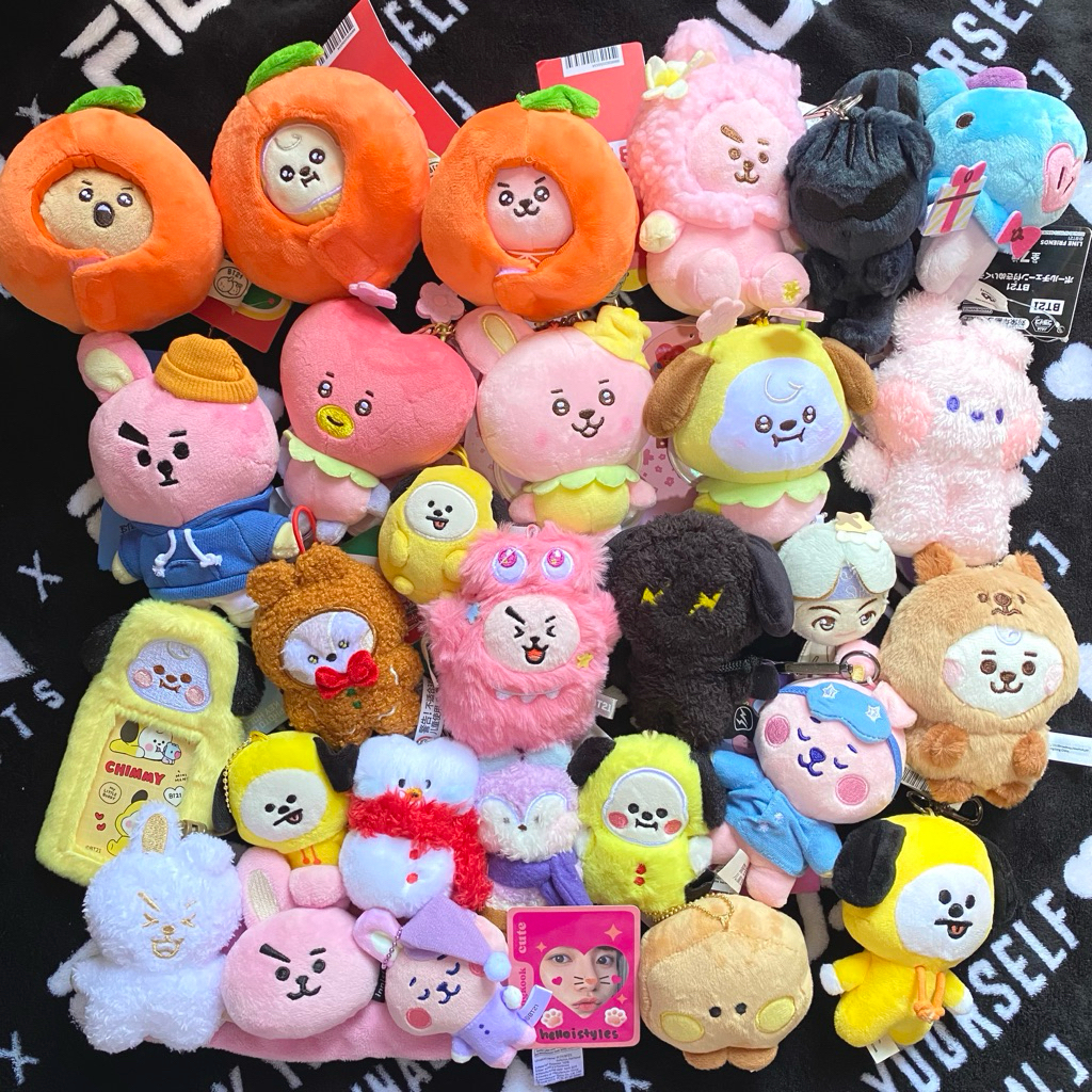 Boneka Doll Bag Chain Keychain Gantungan BT21 Tiny Tan BTS Official