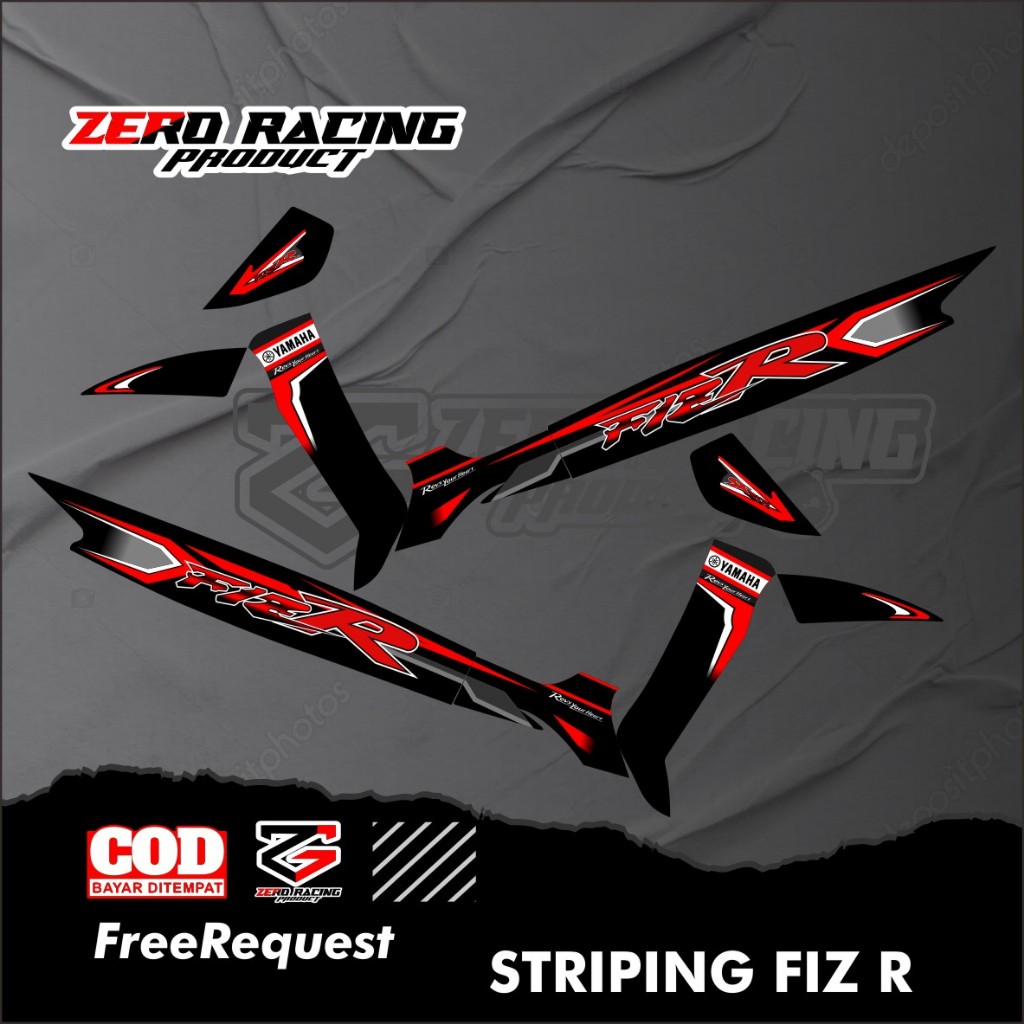 STRIPING VINYL FIZ R STIKER FIZ R HOLOGRAM STRIPING TRANSPARAN STIKER VARIASI YAMAHA FIZ R