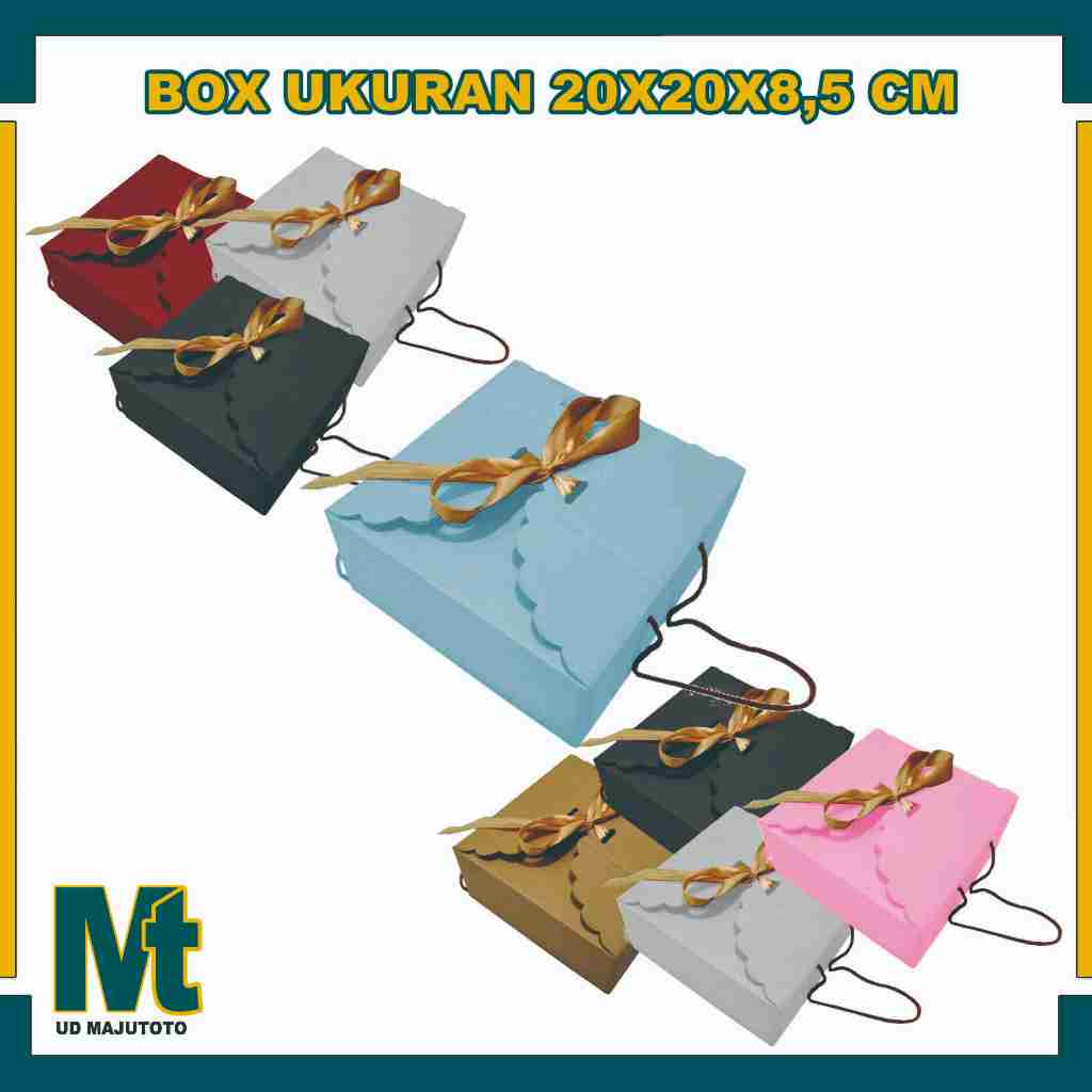 Box 20x20x8,5 cm / Box Tas / Box Hampers /Kardus Polos / Box Souvenir Piring