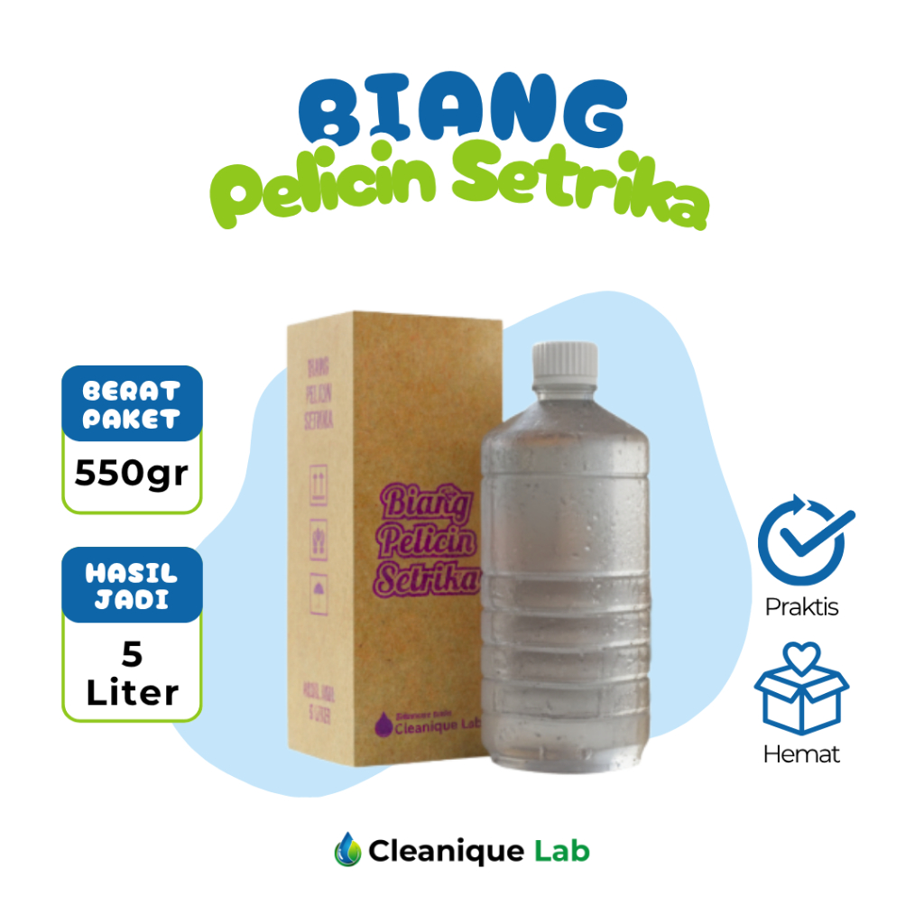 Biang Pelicin Setrika - CLEANIQUE LAB - Bibit Pelicin Hemat - Hasil 5 Liter