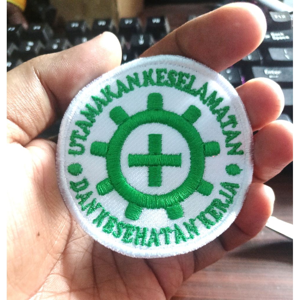 EMBLEM/BORDIR LOGO SAFETY BULAT DIAMETER 6,5CM
