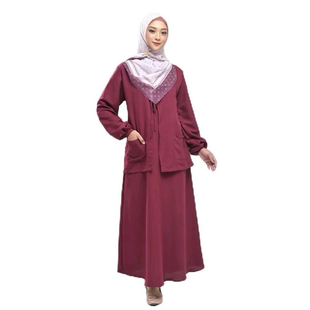 Rabbani - Gamis Muslim Wanita Dresslim Maganta