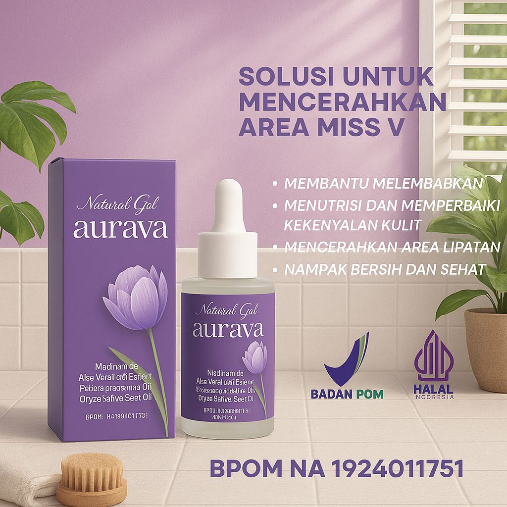 Aurava Natural Gel – Brightening & Moisturizing Intimate Area Gel | BPOM & Halal