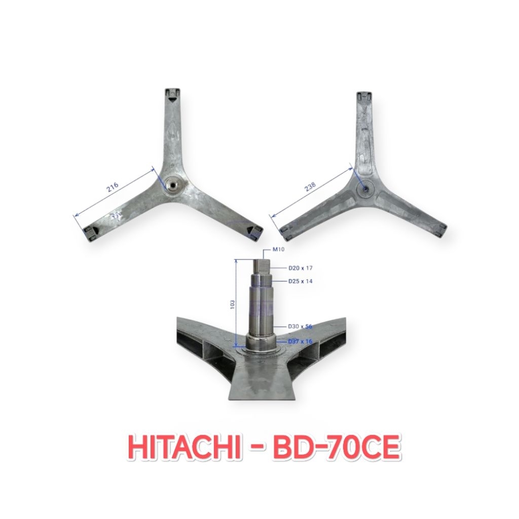 SEGITIGA MESIN CUCI HITACHI BD-70CE FRONT LOADING