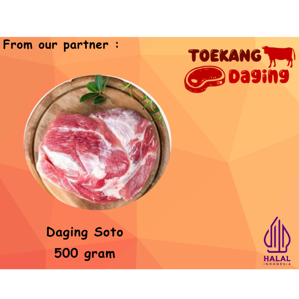 DAGING SOTO SAPI / DAGING SOTO 500 GRAM UTUH / TERPOTONG