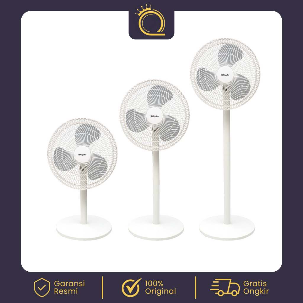 Miyako Kipas Angin Berdiri 16 Inch KAS-1698 MSW Kipas 3in1 Kipas Meja, Lantai, Berdiri
