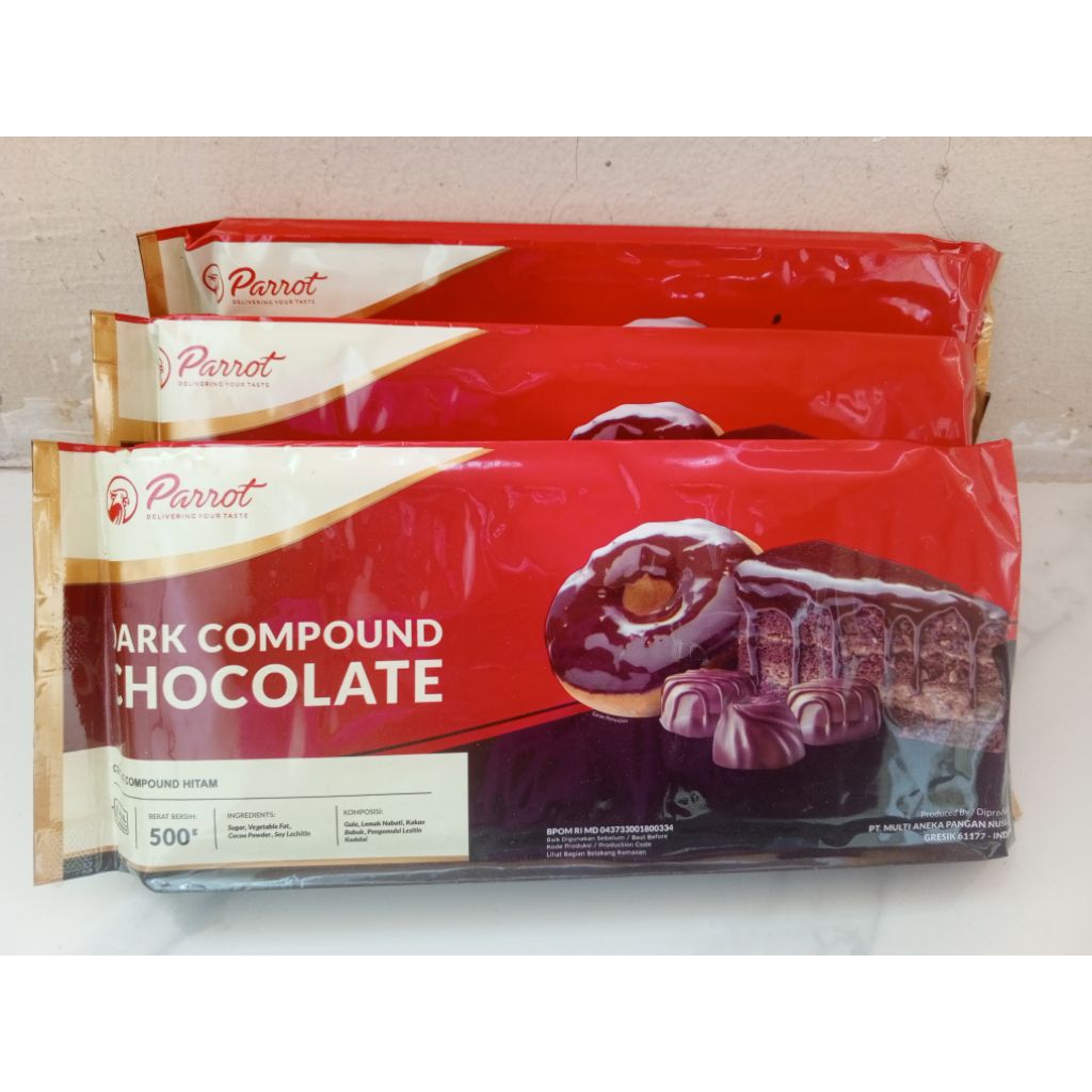 Parrot dark compound chocolate 500gr