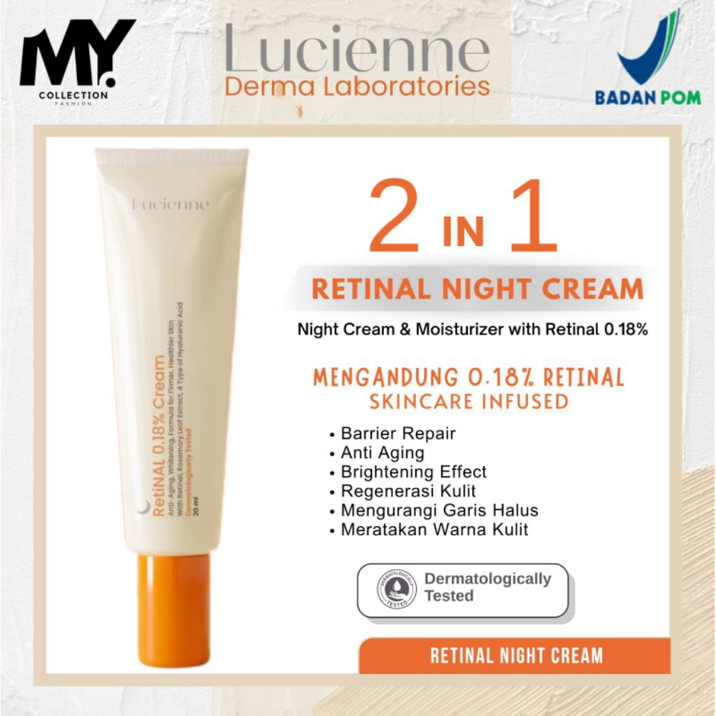 [READY SIAP KIRIM] LUCIENNE Retinal 0.18% Cream | Retinal lucienne cream