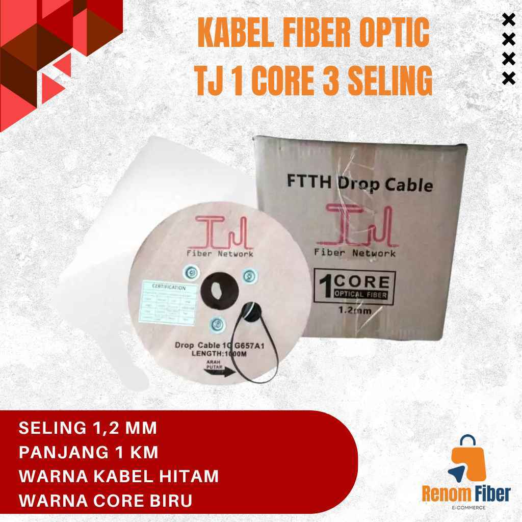 KABEL FIBER OPTIK TJ 1CORE 3SELING - 2CORE 3SELING - 4CORE 3SELING 1,2MM