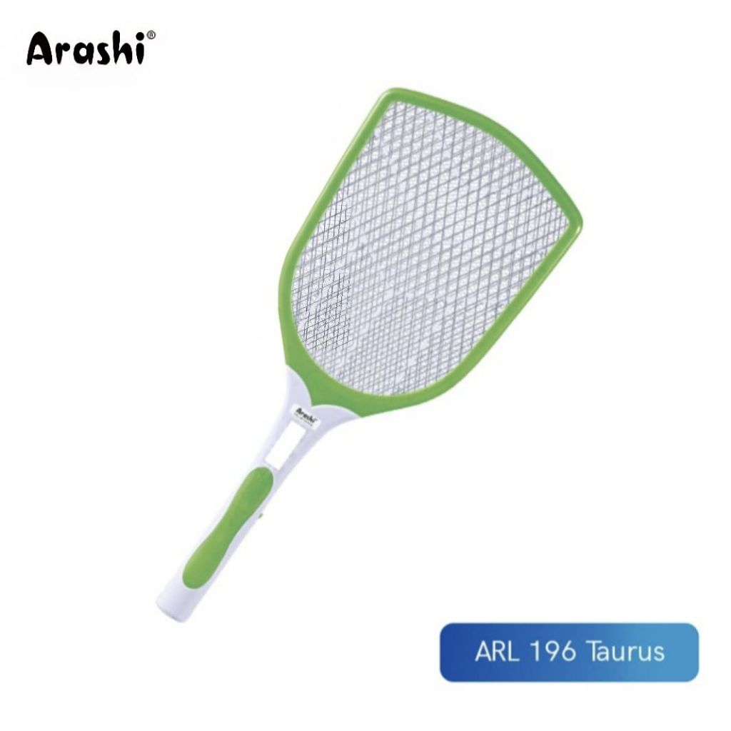 ARASHI ARL-196 ARL196 Taurus Raket Nyamuk + UV light Rechargeable Langsung listrik Tanpa Adaptor Bat