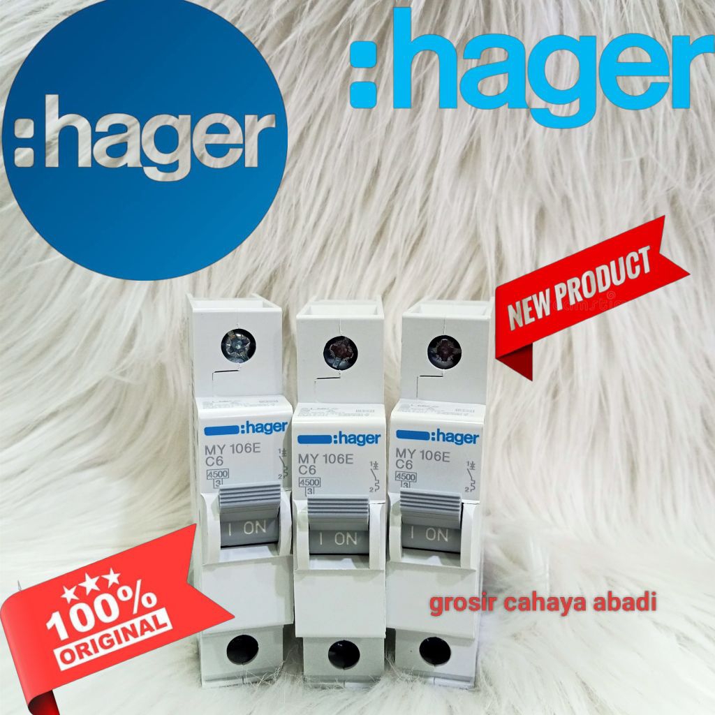 MCB original hager 1phase 6a/MCB hager MY106E 6ampere MCB 1phase