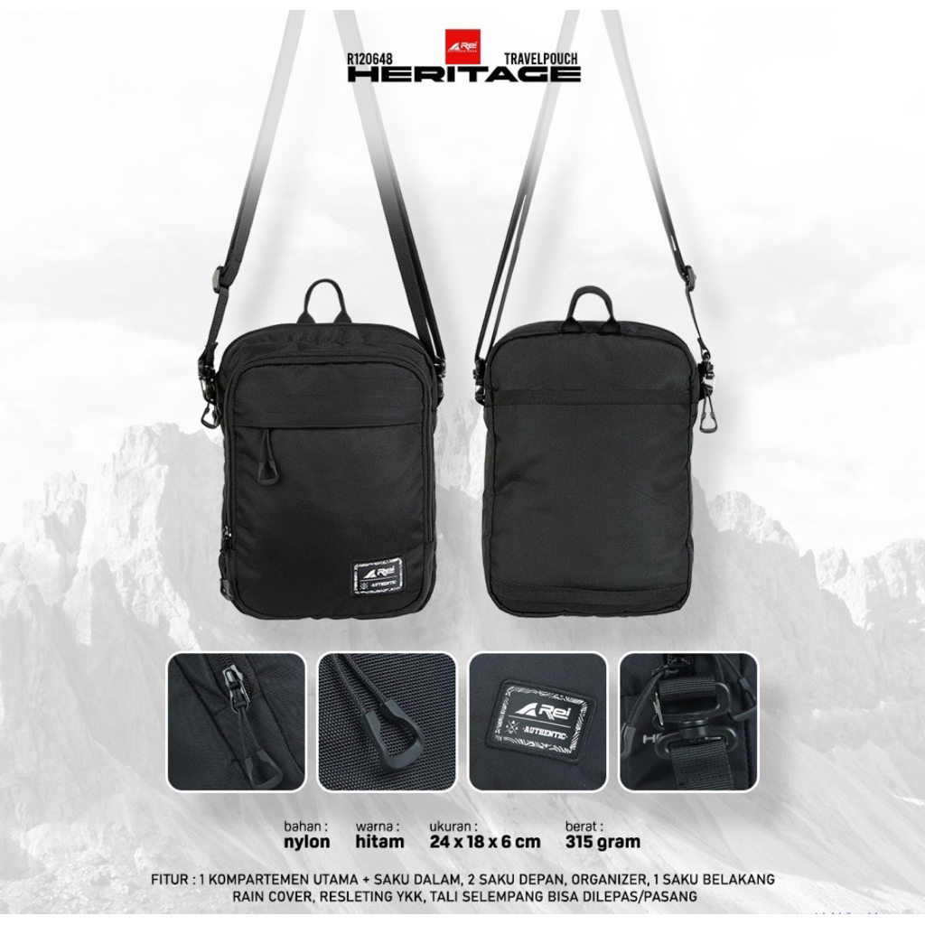 REI TAS SAMPING HERITAGE BLACK