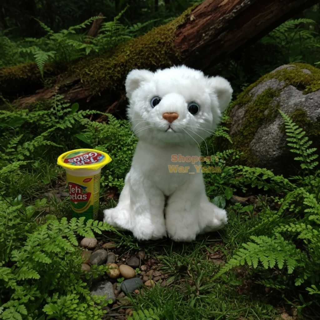 Boneka Anak Singa Albino Import Original WWF Plush Toys Famale Lioness Soft Anna Club Toy Stuffed Pl