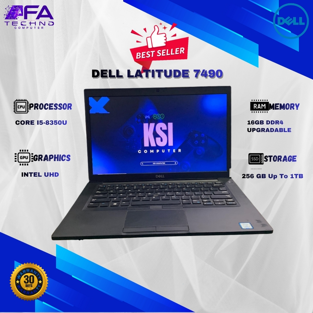 Laptop DELL Latitude 7490 | Intel Core I5 Gen 8 | RAM 16GB | SSD 256GB |