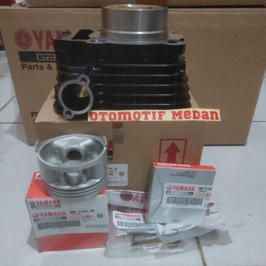 Blok Seher Cylinder Kit Piston Kit Komplit Yamaha Scorpio Scorpio Z 5BP-E1310-10 5BP-E1630-00 Asli O