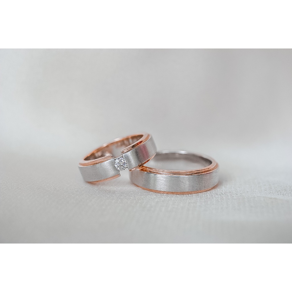 Cincin kawin berlian / cincin nikah / cincin pernikahan berlian - DRF00382/DRF00381 - KGdiamond
