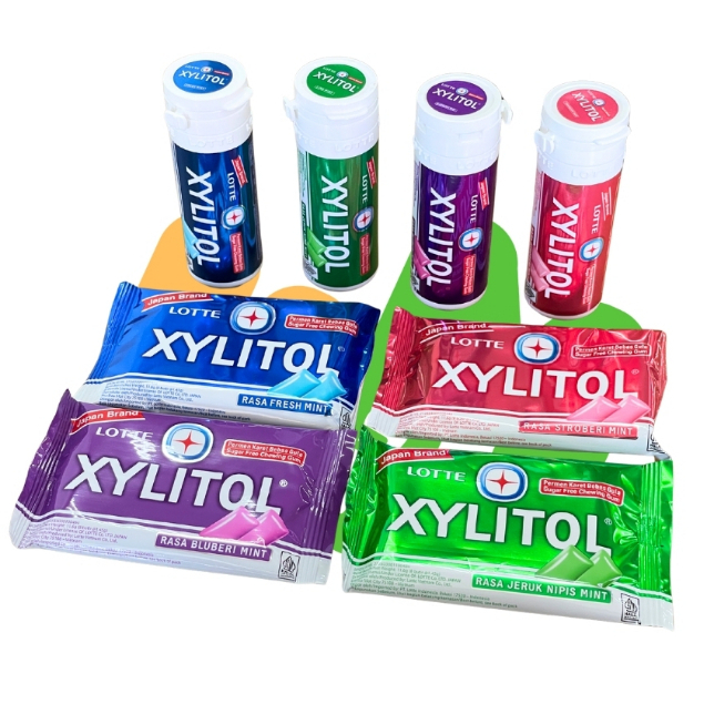 LOTTE XYLITOL PERMEN KARET MINT / PERMEN KARET BEBAS GULA