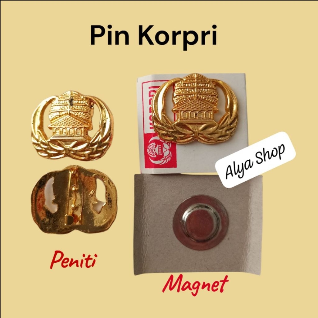 Pin Korpri ASN Peniti - Pin Korpri Magnet