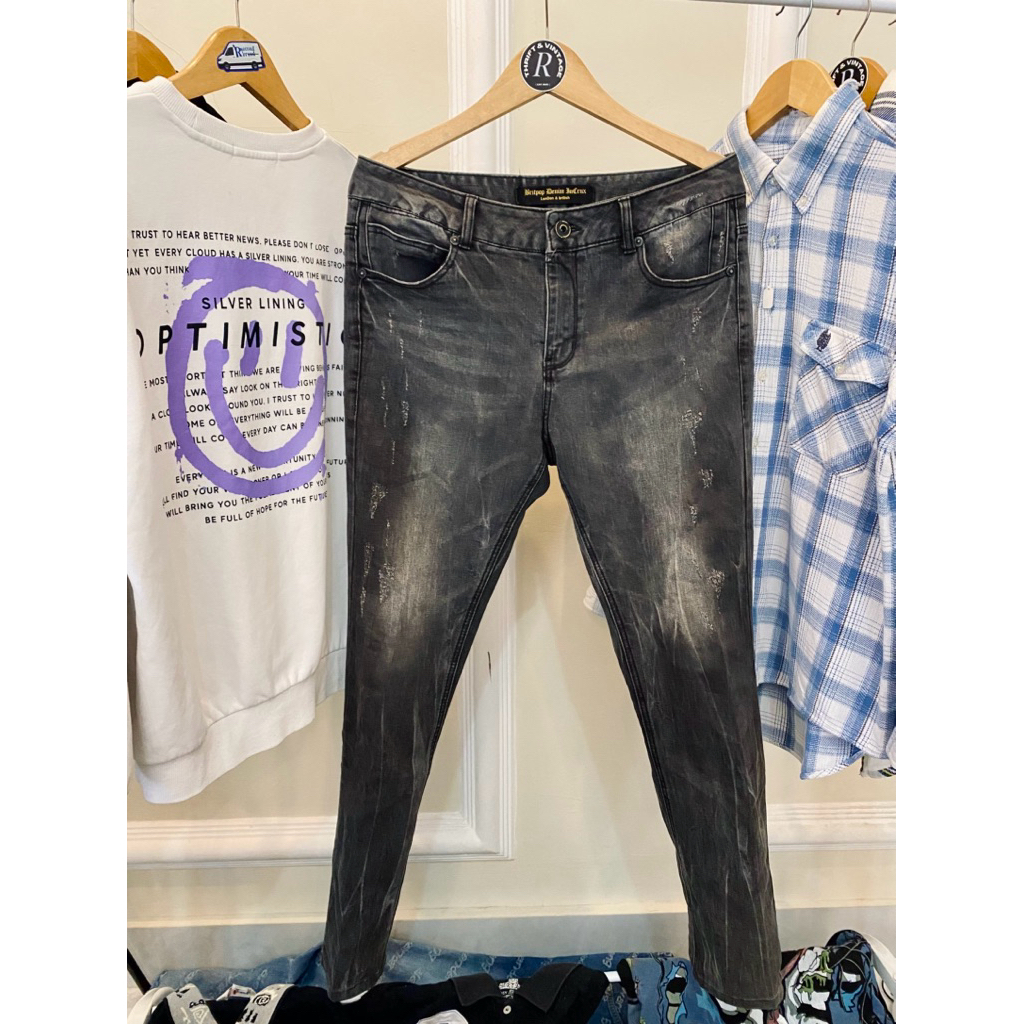Celana Jeans Ripped Black wash