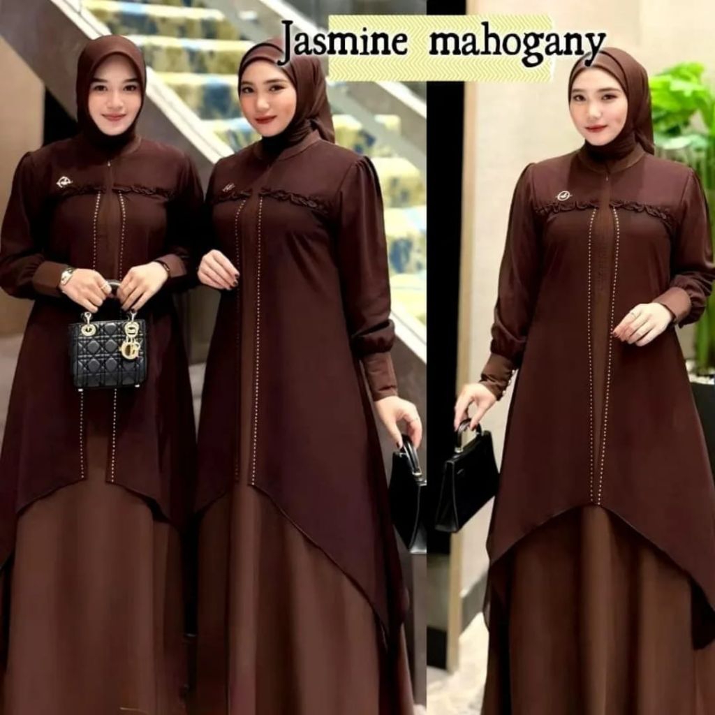 Gamis Mewah Muslimah Remaja Cewek Modis Model Korea Cool Style Best Seller Dres Gamis Syari Fashiona