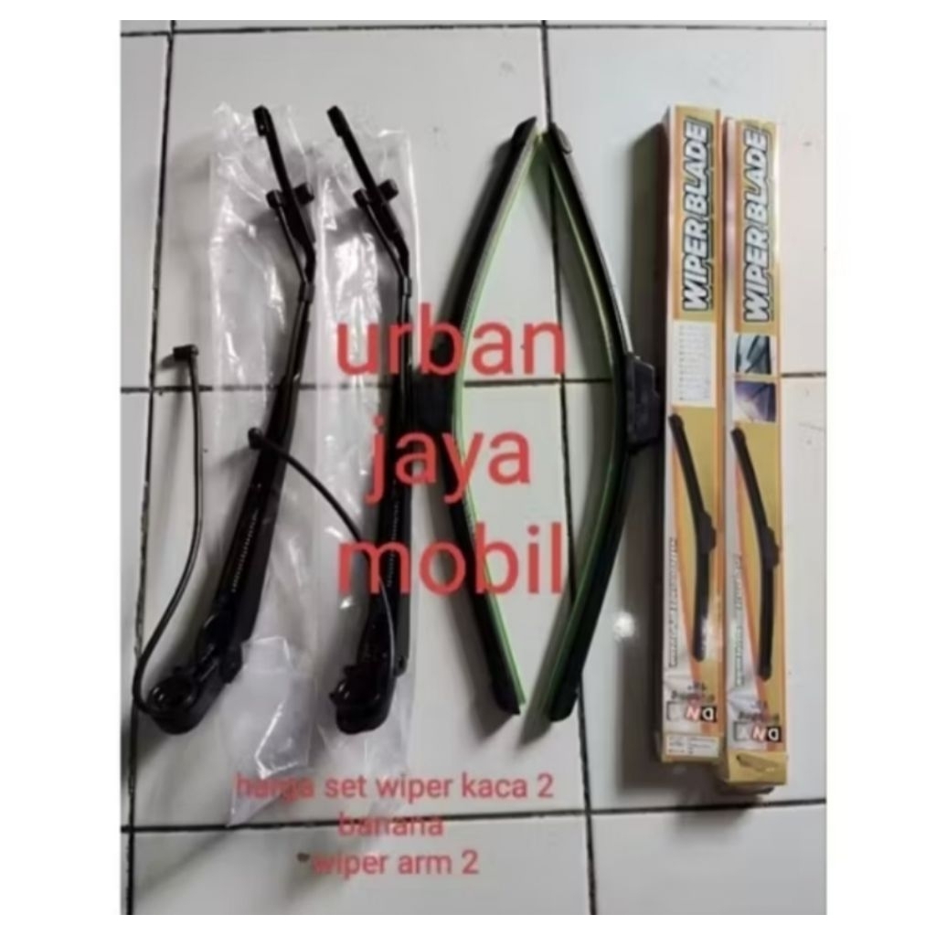 tangkai gagang wiper canter satu set karet wiper pisang
