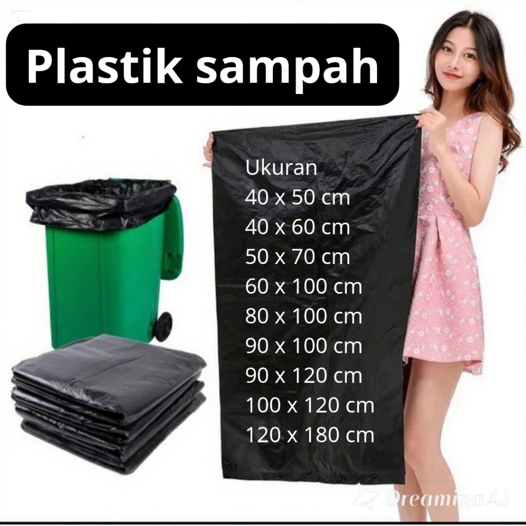 PLASTIK SAMPAH UKURAN KECIL SAMPAI BESAR | TRASH BAG | KANTONG PLASTIK HITAM | PLASTIK SAMPAH BESAR