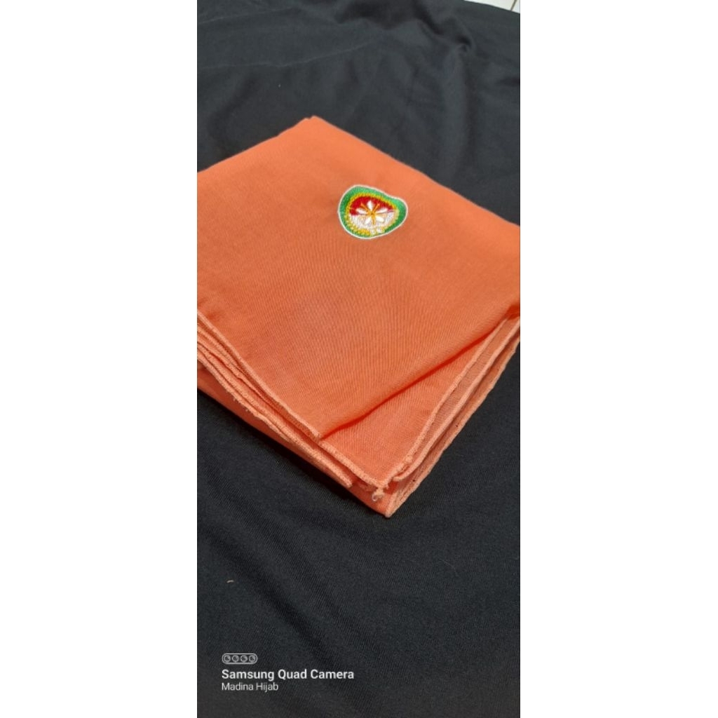 jilbab Dharma Wanita logo warna/ jilbab DWP terbaru/ kerudung Dharma Wanita logo warna