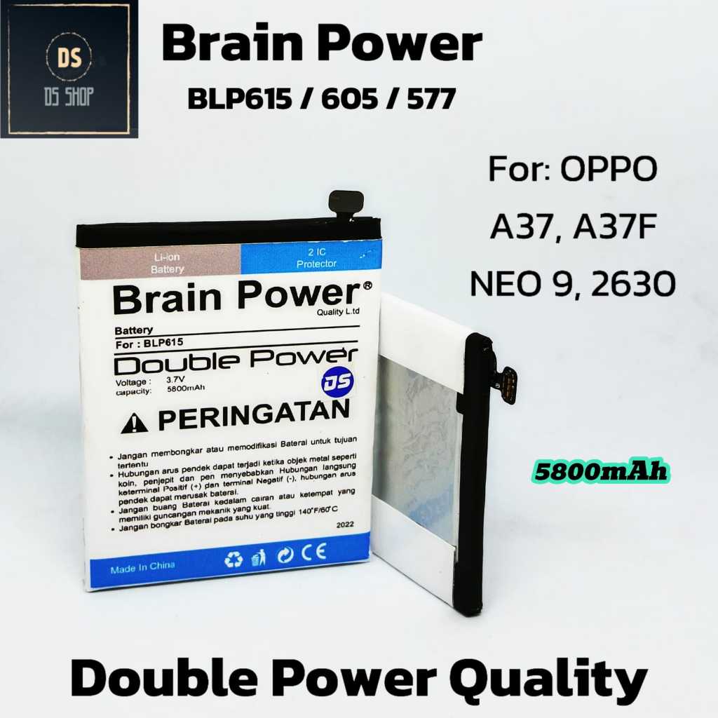 Baterai Double Power BLP615 Baterai Oppo A37/A37F/NEO 9/2630 BLP615 Double Power Battery Batre