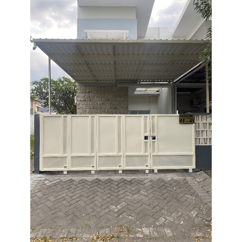 Pagar Plat Lipat Tikung Minimalis Modern Besi Galvanis