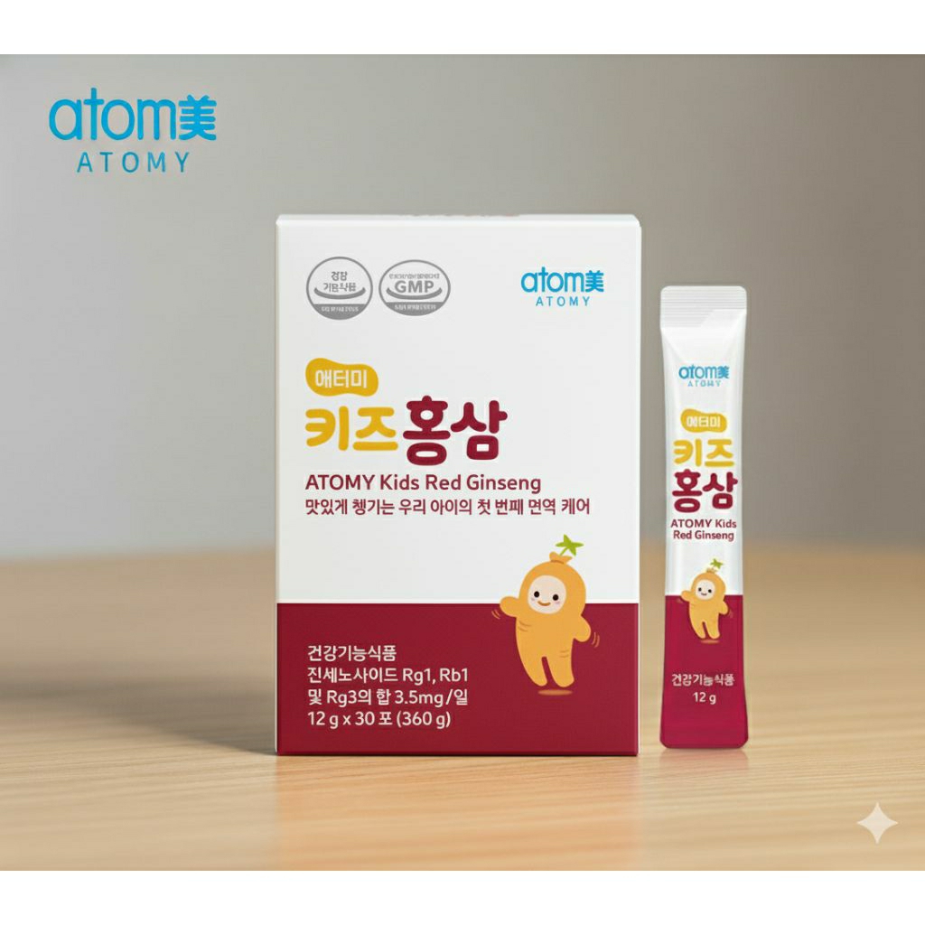 Atomy Kid Red Ginseng 1 Kotak Isi 30 Sachet KOREA Suplemen Kesehatan Anak 3 5mg Ginsenoside Meningka