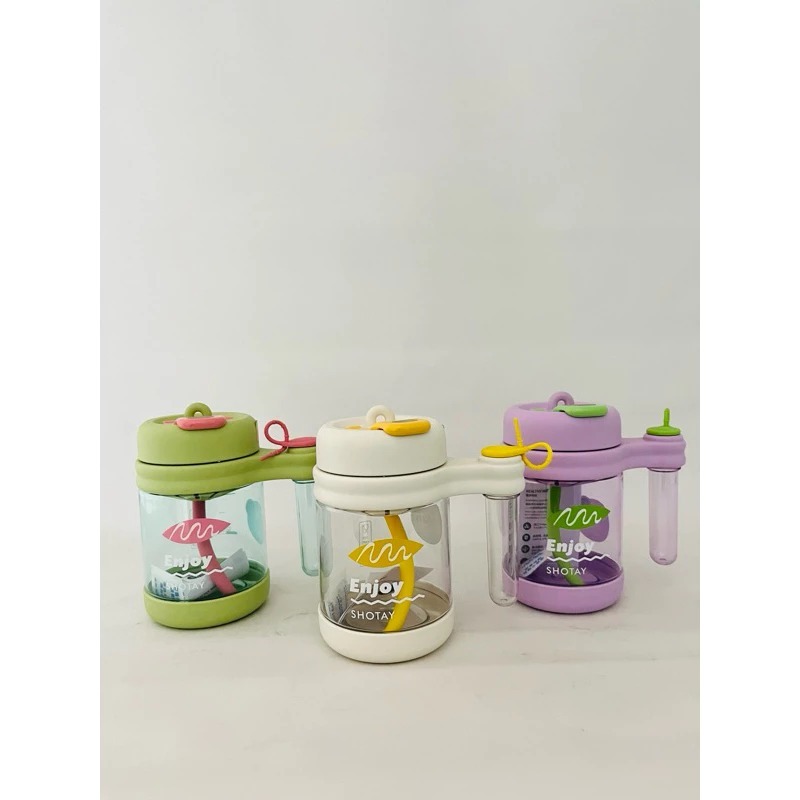 SHOTAY - Botol Minum Mug TRITAN BPA FREE 2 in 1 600ml