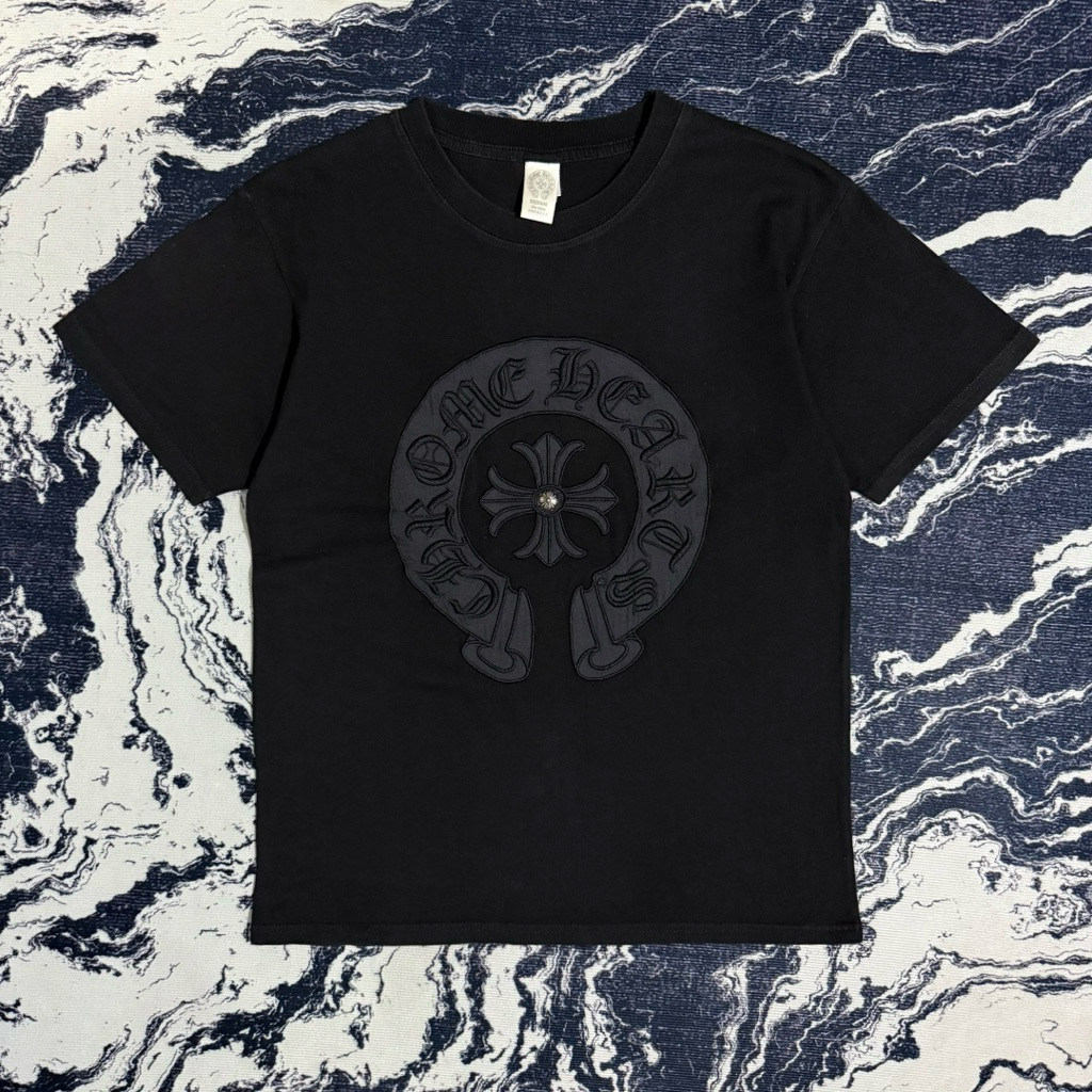 Chrome hearts logo tshirt kaos black