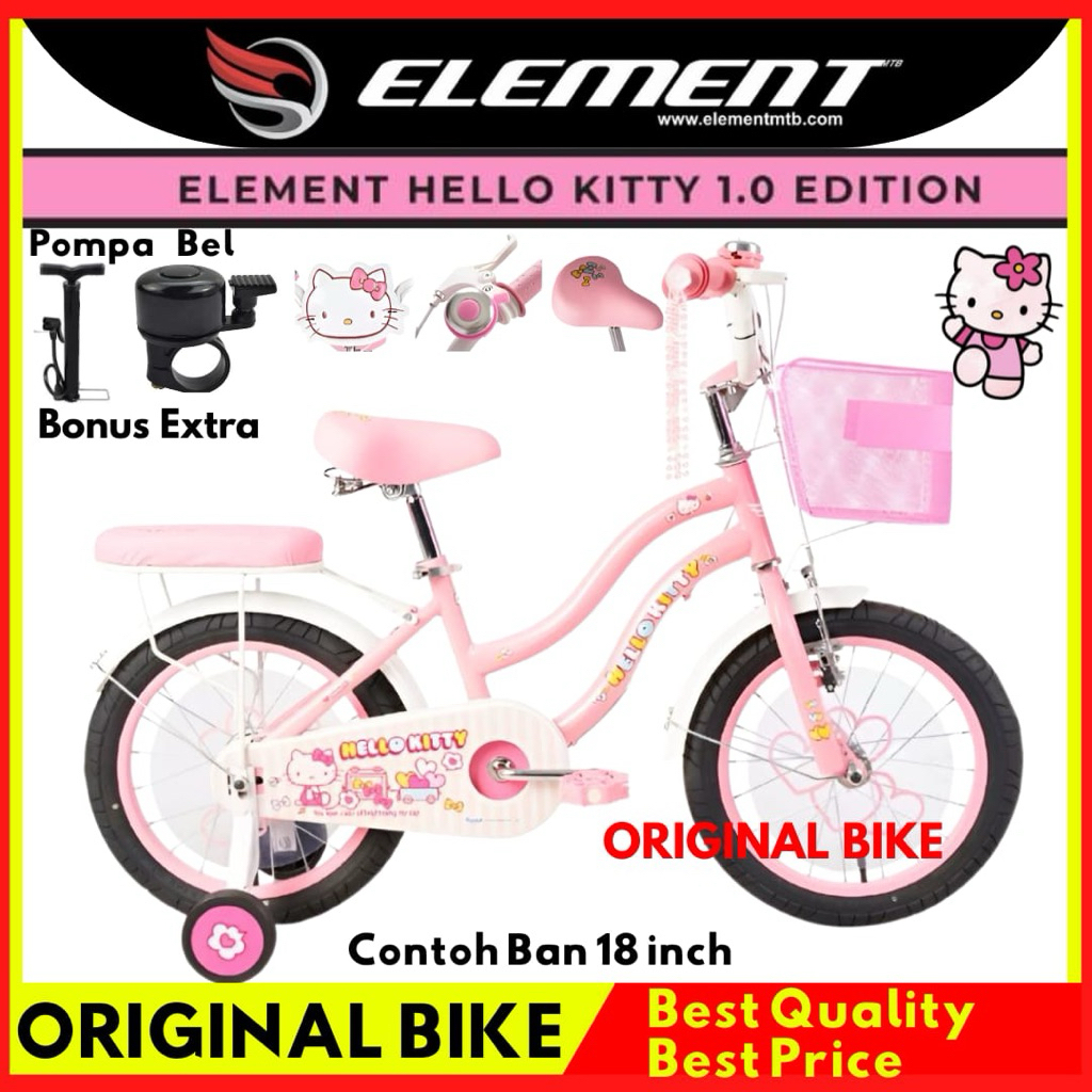 Sepeda Anak Perempuan 18 Element Hello Kitty Terbaru