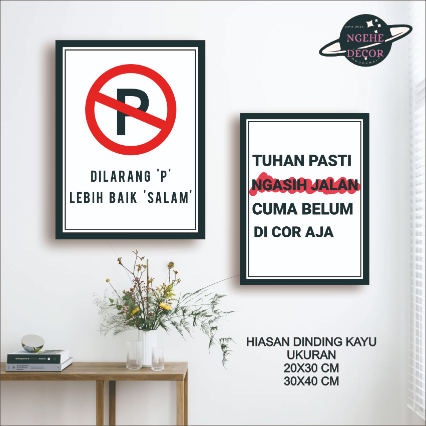 Hiasan DInding Quotes Lucu / Hiasan Dinding Warung Kopi / Hiasan Dinding Kamar ND5