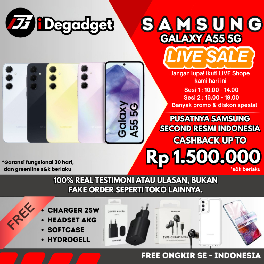 SEIN Samsung Galaxy A55 5G 12/256 8/256GB 128GB Second Fullset Original