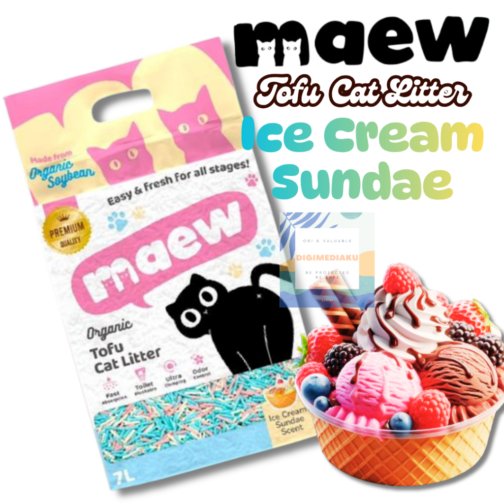MAEW Tofu MAEW Tofu Cat Litter - Pasir Kucing Wangi TOFU PREMIUM QUALITY RECOMMENDED Pasir Gumpal